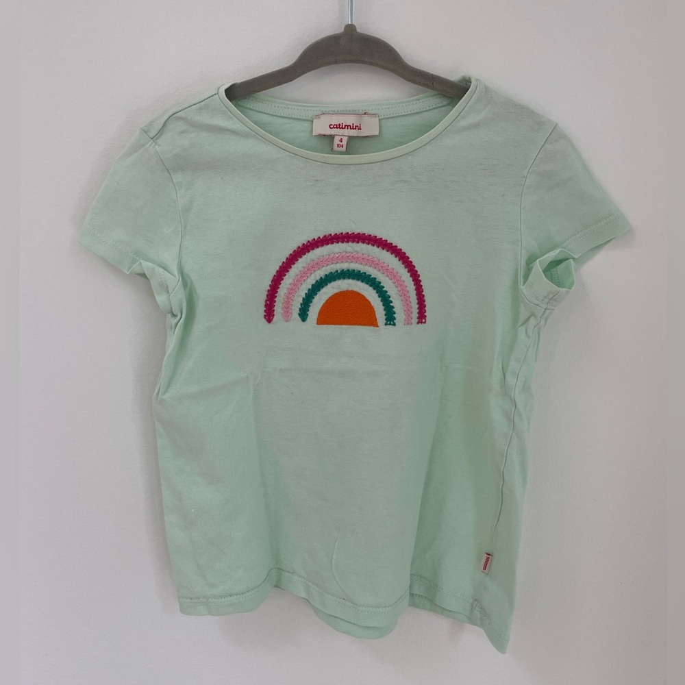 Catimini Summer Rainbow Embroidered Tee